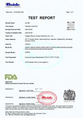 FDA certificate from Qingdao Micron Powder Machinery Co., Ltd.