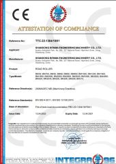 Road Roller CE certificate from Shandong Benma Engineering Machinery Co., Ltd.