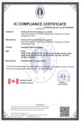 Alcohol machine IC certificate from Foshan Art Fire Technology Co., Limited