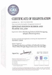 ISO 9001:2008 certificate from Qingdao Doowin Rubber And Plastic Co., Ltd.