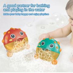 Automatic Bubble Blowing Bath Time Fun Cute Pufferfish Bath Bubble Machine Toy for Baby - Image 6