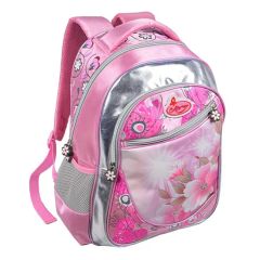 Stylish Backpack School Bags with Allover Flower Silk Screen - Image 4