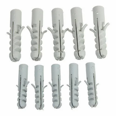 Plastic Wall Plug, Diameter: 6 mm Color Gray Diameter 6 mm Length 2 inch Head Shape Flat Quantity Per Pack - Image 2