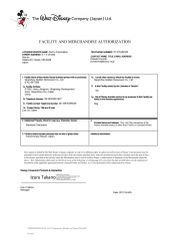 DISNEP CERTIFICATE certificate of Quanzhou Golden Nonwoven Co., Ltd. – certificate photo, supplier certificates section