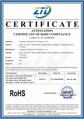 Rohs certificate certificate from Guangzhou Deliang Auto Accessory Co., Ltd.
