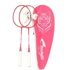 Model 216 Factory Wholesale Steel Alloy Badminton Racket Full Cover Bag Pack Iron Badminton Racquets 1 Pair - Image 5