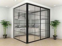 Aluminium Glass Partition Height 8 feet Design luxury Finishing perfect Open Style Sliding Material Aluminum Alloy Country of Origin Made in - Image 9