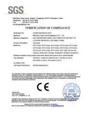 EMC CERTIFICATE certificate from Wenzhou Huipu Electrical Appliance Co., Ltd.