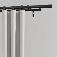 Durable Adjustable Telescopic Double or Single Curtain Rods Origin Cn Shape Round Style Modern Feature Durable Color - Image 4