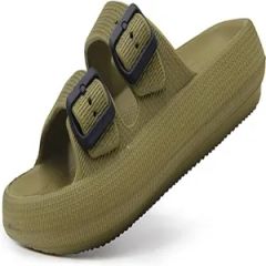 Cozy Buckle Strap Slippers – Cushioned EVA Flat Sandals for Home & Beyond - Image 4
