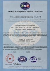 ISO 9001 certificate from Wellnature Biotech Co., Ltd