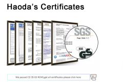 certificate certificate from Zhejiang Haoda Electrical Appliance Co., Ltd.