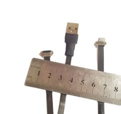 FPC Fpv Ultra Slim Customized USB Am to Type C Extension Cable Flat Ribbon USB Data Cable with Micro and Lightning Connectors USB 3.1 Type C to Am Angle Cable - Image 1