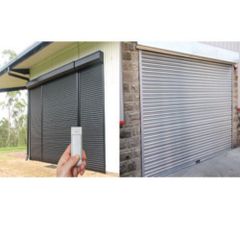 Remote Rolling Shutters Material Iron Size 8x11 Feet Features Rust Proof Country of Origin Made in India Operating Option Remote - Image 1