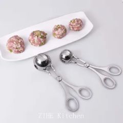 Customized Stainless Steel Ball Making Kitchen Tool Fried Fish Ball Rice-Meat Dumplings - Image 2