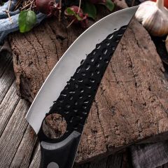 11 Inch Chef Butcher Meat Cleaver Wood Handle Knives with Leather Sheath - Image 4