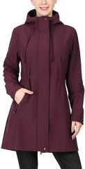 2023 New Arrival Womens Soft Shell Waterproof Long Jacket Wind for Winter - Image 3
