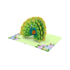 Handmade Paper Pop-up Cards Peacock 3D Cards Greeting cards - Image 2