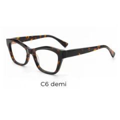 Trendy Cat-Eye Eyeglass Frames, Fashionable Face-Slimming Acetate Optical Frames - Image 6