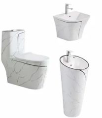 Multi Colors Different Shape Decorative Bathroom Ceramic One Piece Color Toilet - Image 2