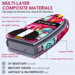 Hysum 10 6FT Inflatable Paddle Board with Complete Accessories for Surfing - Image 2