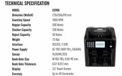 Eromart Note Sorting Machine Brand Eromart Tray Size Standard Size Multi-currency Support Optional Upgrade Method Usb Memory - Image 6