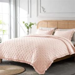 Comforters Classic Elegant Quilted Diamond Textured Reversible Bedspread - Image 6