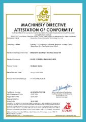 UDEM Motor certificate of Quanzhou Nuoyi Hydraulic Technology Co., Ltd. – certificate photo, supplier certificates section