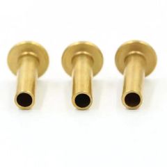 Hardware Flat Head Hollow Rivets Brass Copper Tubular High Quality Brass Rivets - Image 3