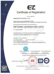 CERTIFICATE certificate from Jinhua Zhongyi Furniture Co., Ltd