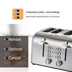 4 Slices Toaster with Stainless Steel Housing Morden design Toaster Sharp Designed Toaster - Image 2