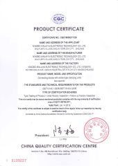 CQC certificate from NINGBO XINLAIYA ELECTRONIC TECH. CO., LTD.