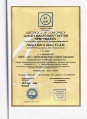 ISO9001:2000 Quality Management Certificates certificate from Wuxi Longterm Machinery Technologies Co., Ltd.