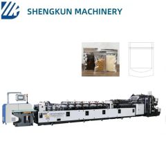 Computer Controlled 3 Side Sealing with Gusset Pouch Double Feeding Zipper Plastic Bag Making Machine - Image 1