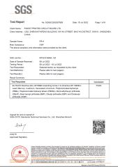 OSP RoHS test report certificate from Finest Printed Circuit Board Ltd.