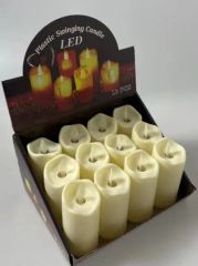 Plastic Home Bar Decorative Smokeless Simulation Swing 3D Real Flameless LED Candles - Image 6
