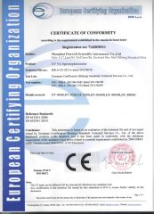 CE Certificate of UV/VIS Spectrophotometer certificate from Chongqing Drawell Instrument Co., Ltd.