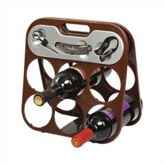 Zinc Alloy Six Bottle Wine Rack - Image 3