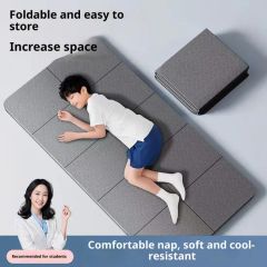 Foldable TPE Yoga Mat 183cm Length 6mm Thickness Portable Plaid Pattern Indoor Fitness Home Training Student Nap Use Wholesale - Image 3