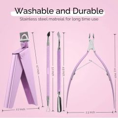 Acrylic Nail Clipper 4 in 1 Kit Pink - Image 4