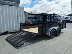 2024 PJ Trailers 7×14 7K Powder Coated Open Utility w/Rear Ramp Gate, Solid Metal Side Walls - Image 5