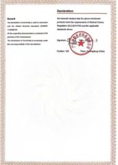 CE Declaration of Conformity (9) certificate from Guangdong Dongjian Medical Technology Co., Ltd.