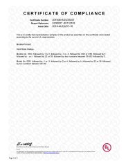 UL Certificate certificate from Xinling Electrical Co., Ltd. China