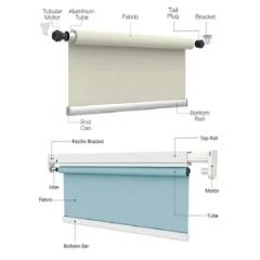 Automatic Electric Motorized Remote Control Windows Blackout Roller Blinds - Image 3