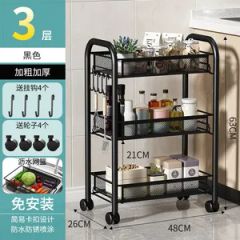 Multi-Layer Trolley Food Racks Household Mobile Racks Kitchen Multi-Functional Storage Racks - Image 6