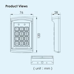 Standalone Metal Door Readers Access Control Keypad Waterproof RFID 125kHz - Image 5