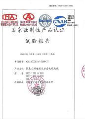 Electric Copper wire Test Report certificate from Zhengzhou Zoom Link Cable Co., Ltd.