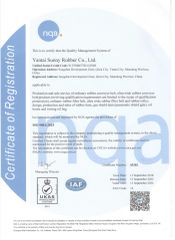 IOS 9001:2015 certificate of Yantai Sunny Rubber Co., Ltd. – certificate photo, supplier certificates section