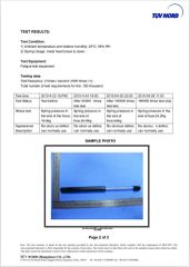 TUV Fatigue test 180000times certificate from Changzhou Longxiang Gas Spring Co., Ltd.