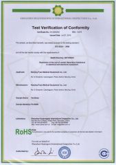 RoHS Certificate certificate from Nanjing Puao Medical Equipment Co., Ltd.